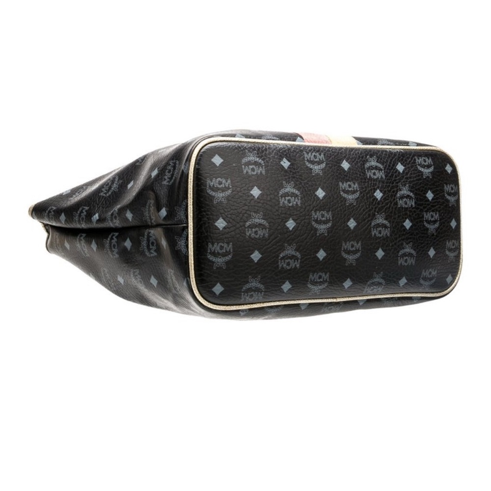 MCM Black Tote with Gold and Brown Accents - Picture 5 of 6